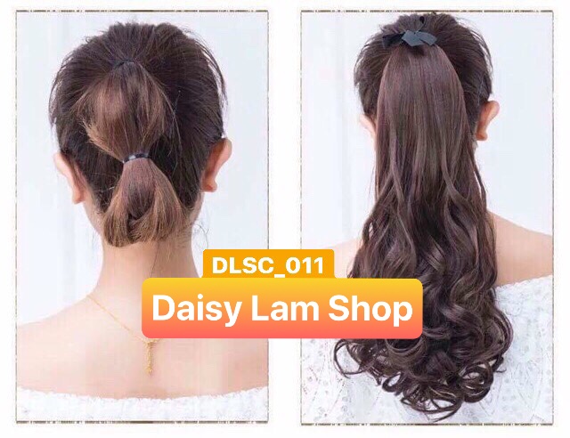 CỘT TÓC GIẢ XOĂN NGẮN 58cm C011