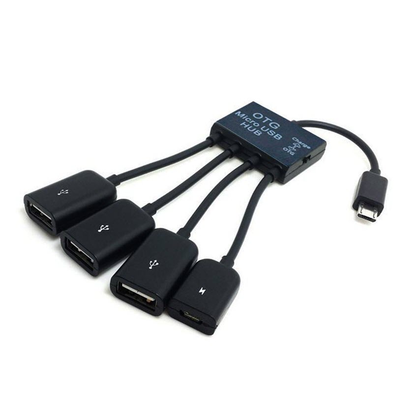 Cáp OTG ra 3 cổng USB hỗ trợ sạc nguồn cho Smartphone Android