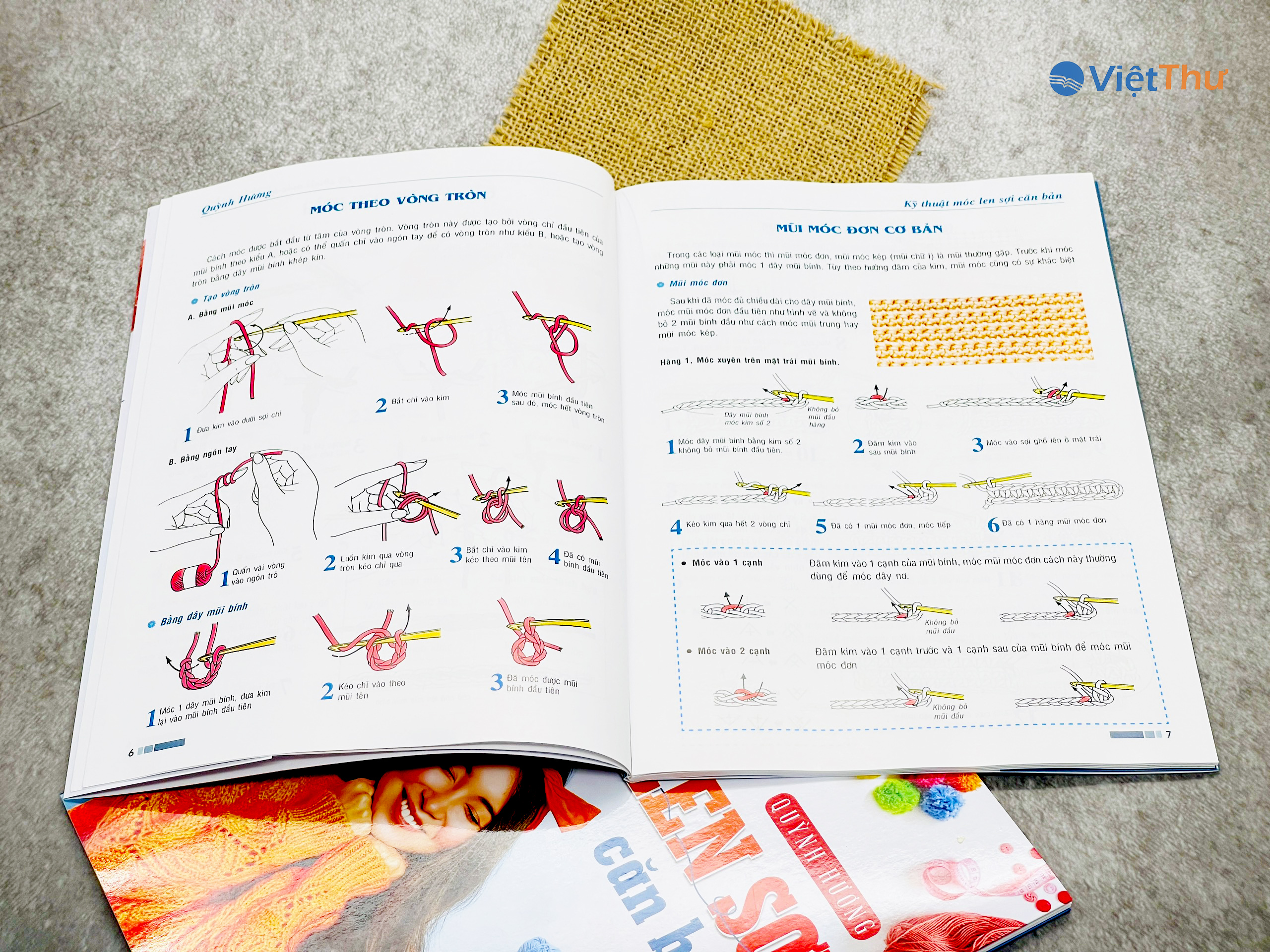 Sách - Kỹ Thuật Móc Len Sợi Cơ Bản (Quỳnh Hương)(VT)
