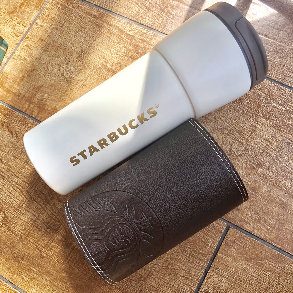 [HCM]Korea 2020 Latest Starbucks Leather Thermos Cup 16oz B447
