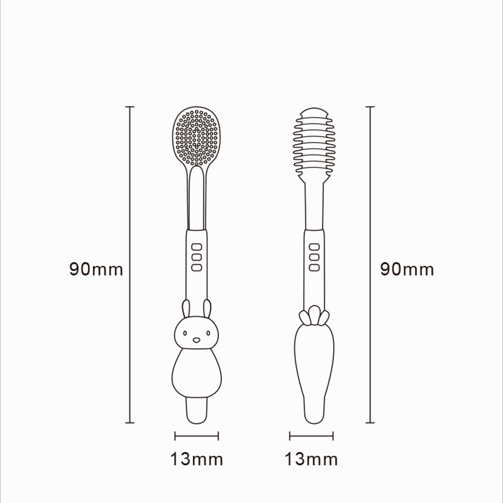 Set rơ lưỡi và bàn chải đánh răng silicon cho bé từ 0 - 18 tháng