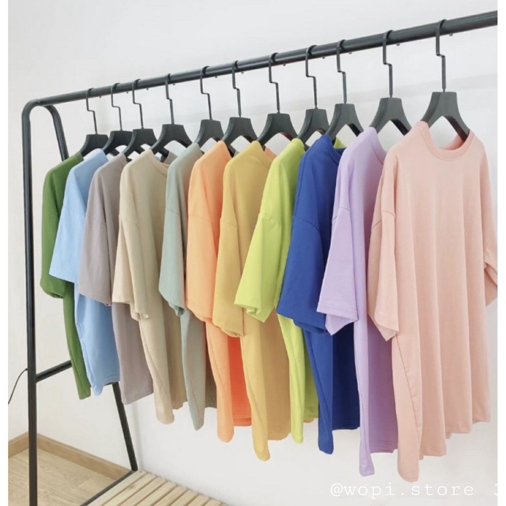 [HCM]ÁO THUN TRƠN OVERSIZE ĐỦ MÀU UNISEX (16 Màu)