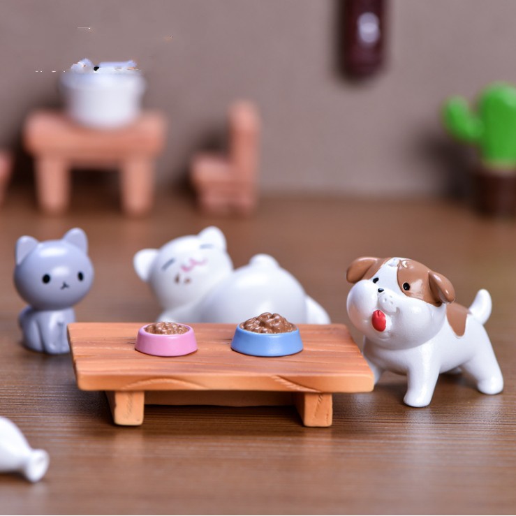 Mô hình các nhân vật đáng yêu của cuộc chiến Chó và Mèo dễ thương sinh động