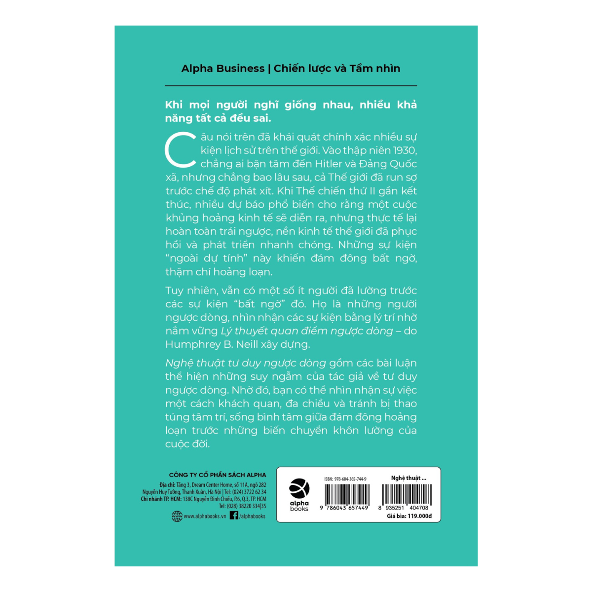 Sách Alphabooks - Nghệ Thuật Tư Duy Ngược Dòng