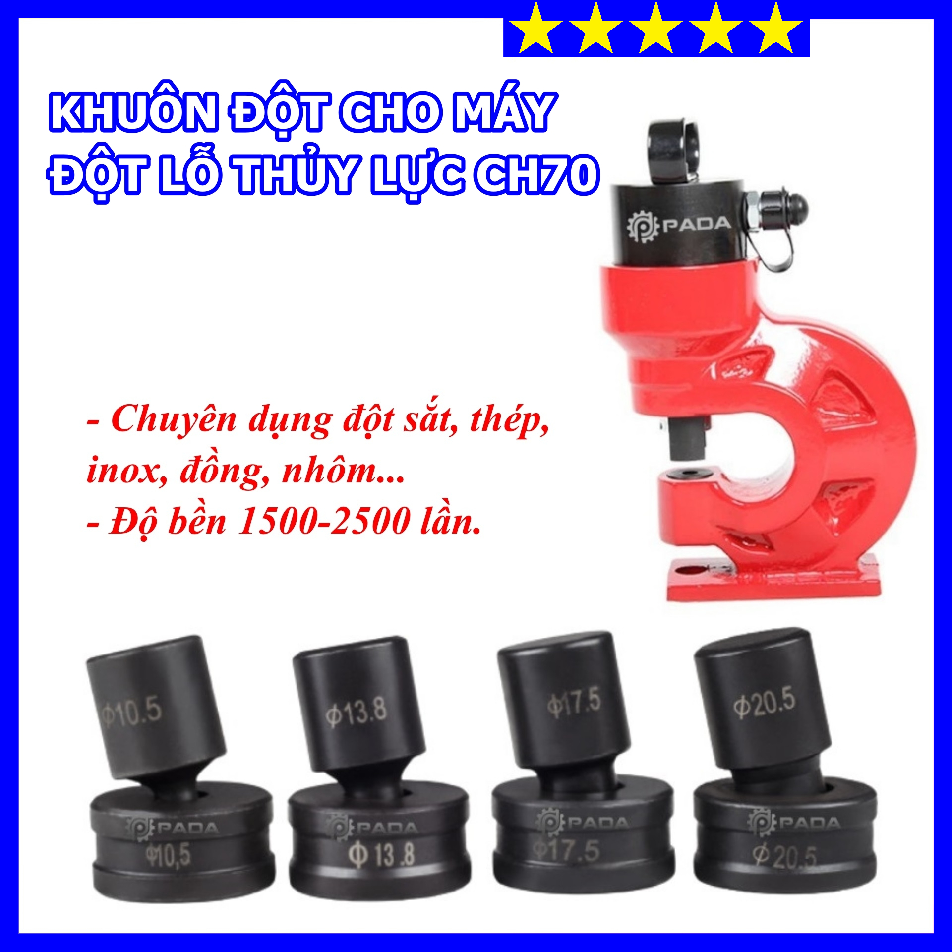 Khuôn đột lỗ tròn cho máy đột lỗ thủy lực ch70