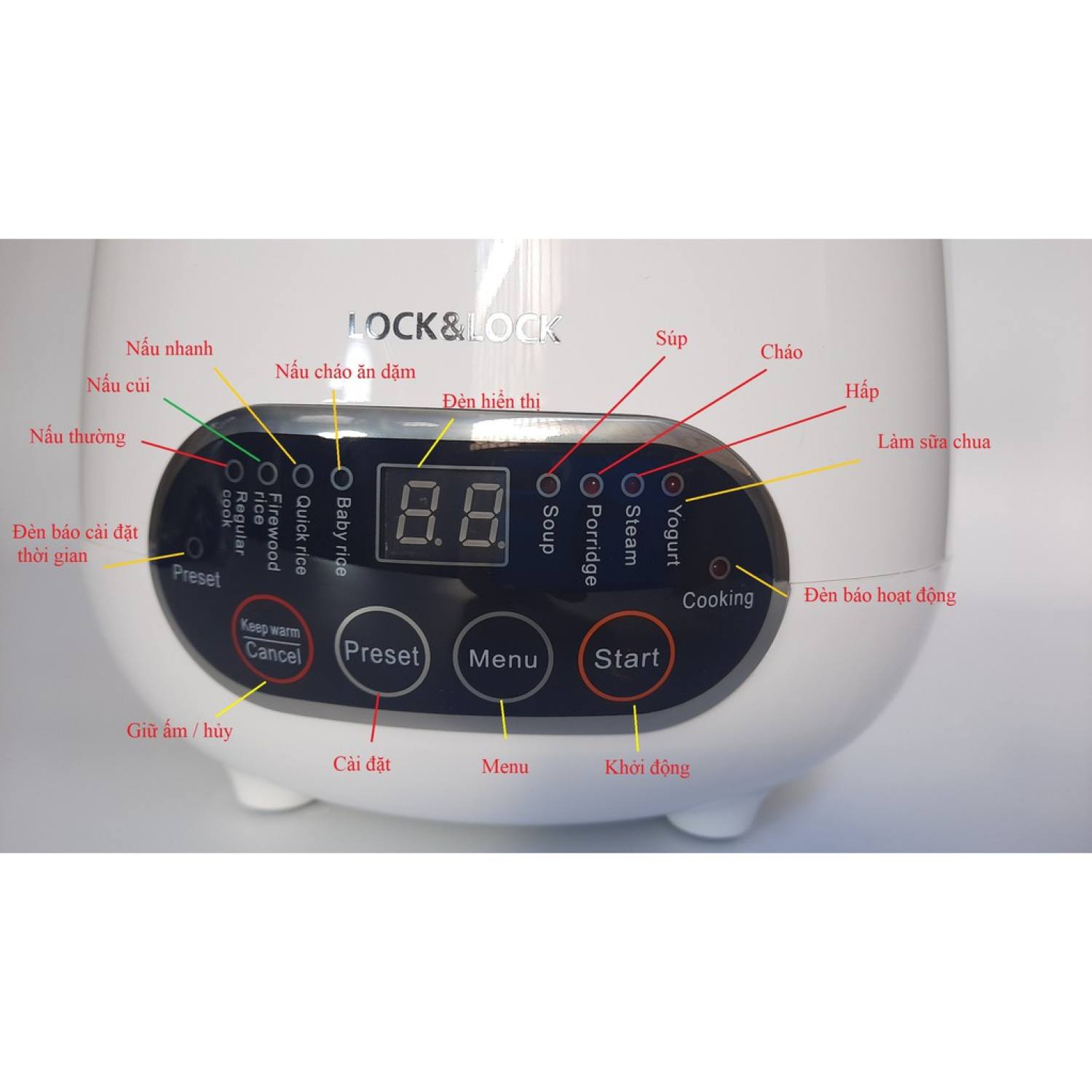 Nồi Cơm Điện Mini siêu tiện lợi 0.8 lít Lock&Lock EJR326