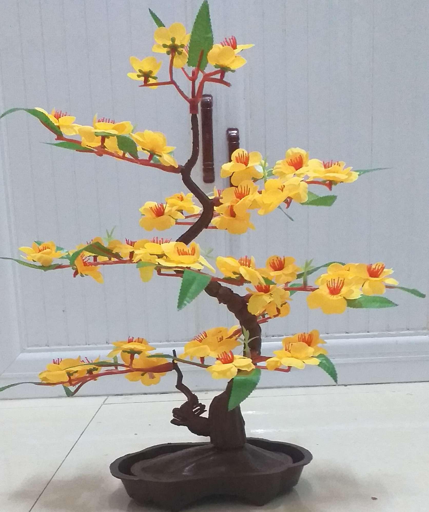 Cây mai trang trí - Hoa giả cao cấp
