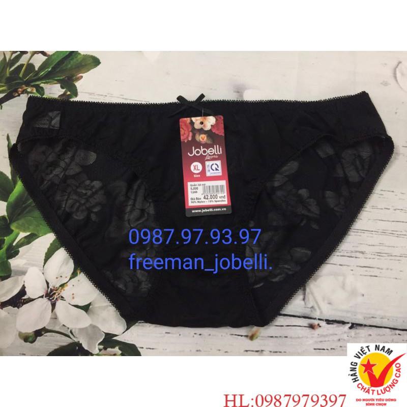 Quần lót nữ jobelli MS:1248 lưới lụa siêu mịn dập hoa