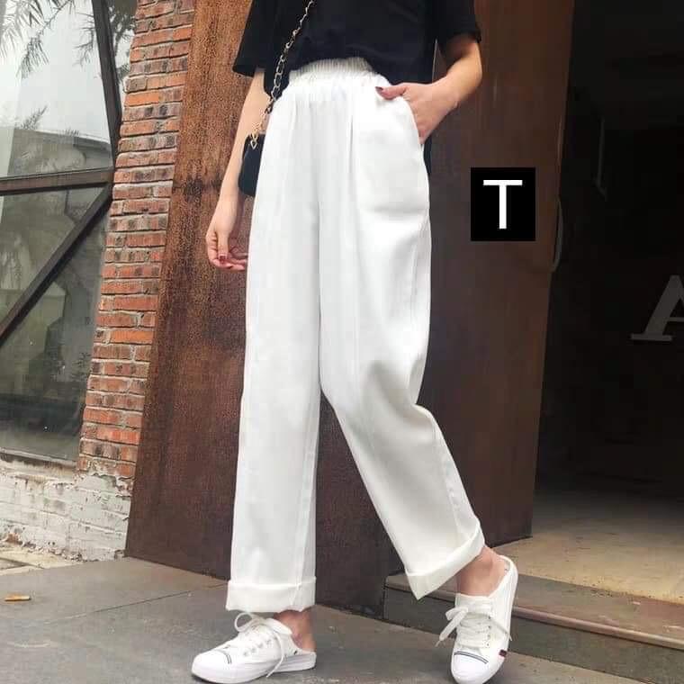 Quần baggy kaki trắng DTR0319
