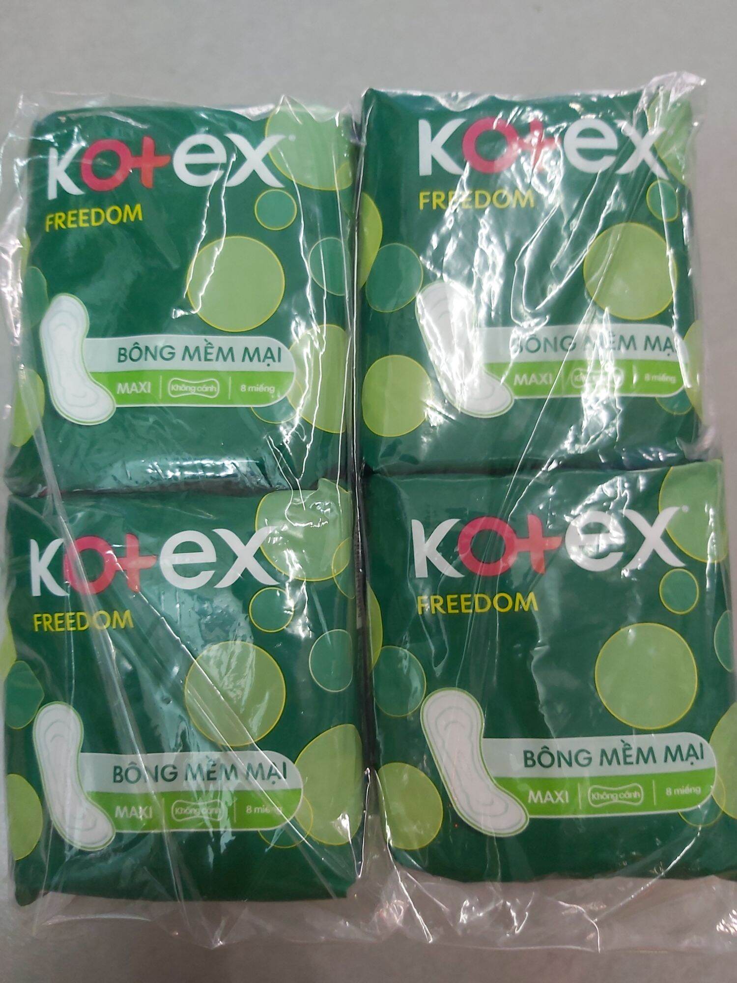 8 Gói Kotex Freedom Mặt Bông Dày Không Cánh