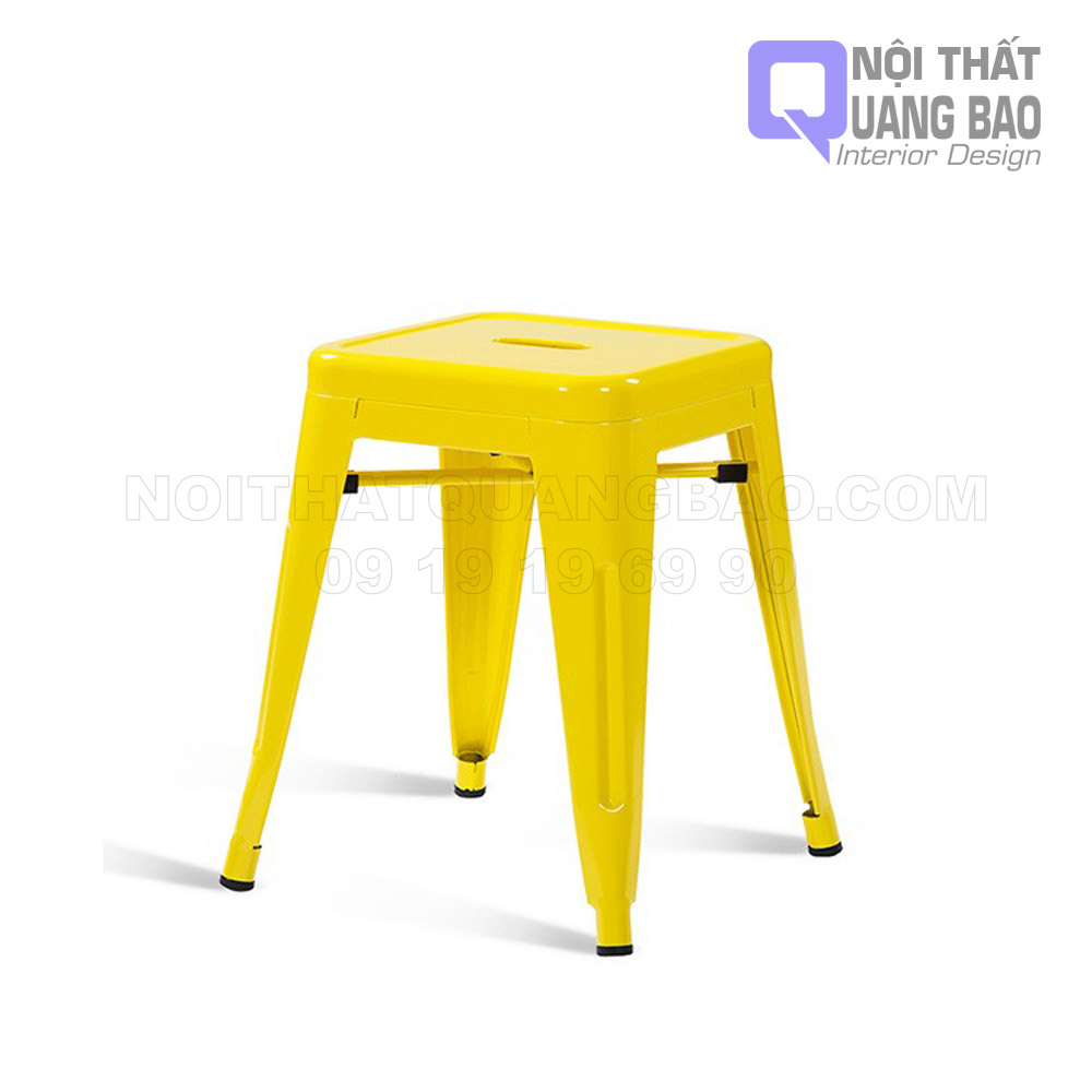 (HCM)Ghế Tolix Sắt Sơn Tỉnh Điện Có Lưng Tựa (QB-GTL04)