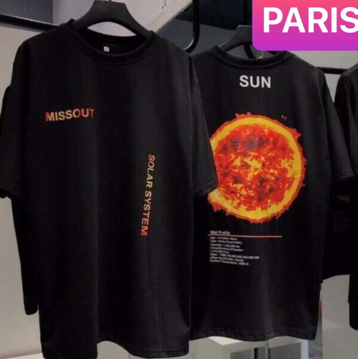 ÁO THUN NAM NỮ ĐEN SAO HỎA PHOM FORM RỘNG HOT NƯỚC PHÁP SÀNH ĐIỆU MẠNH MẼ VẢI DÀY MIN - PARIS FASHION