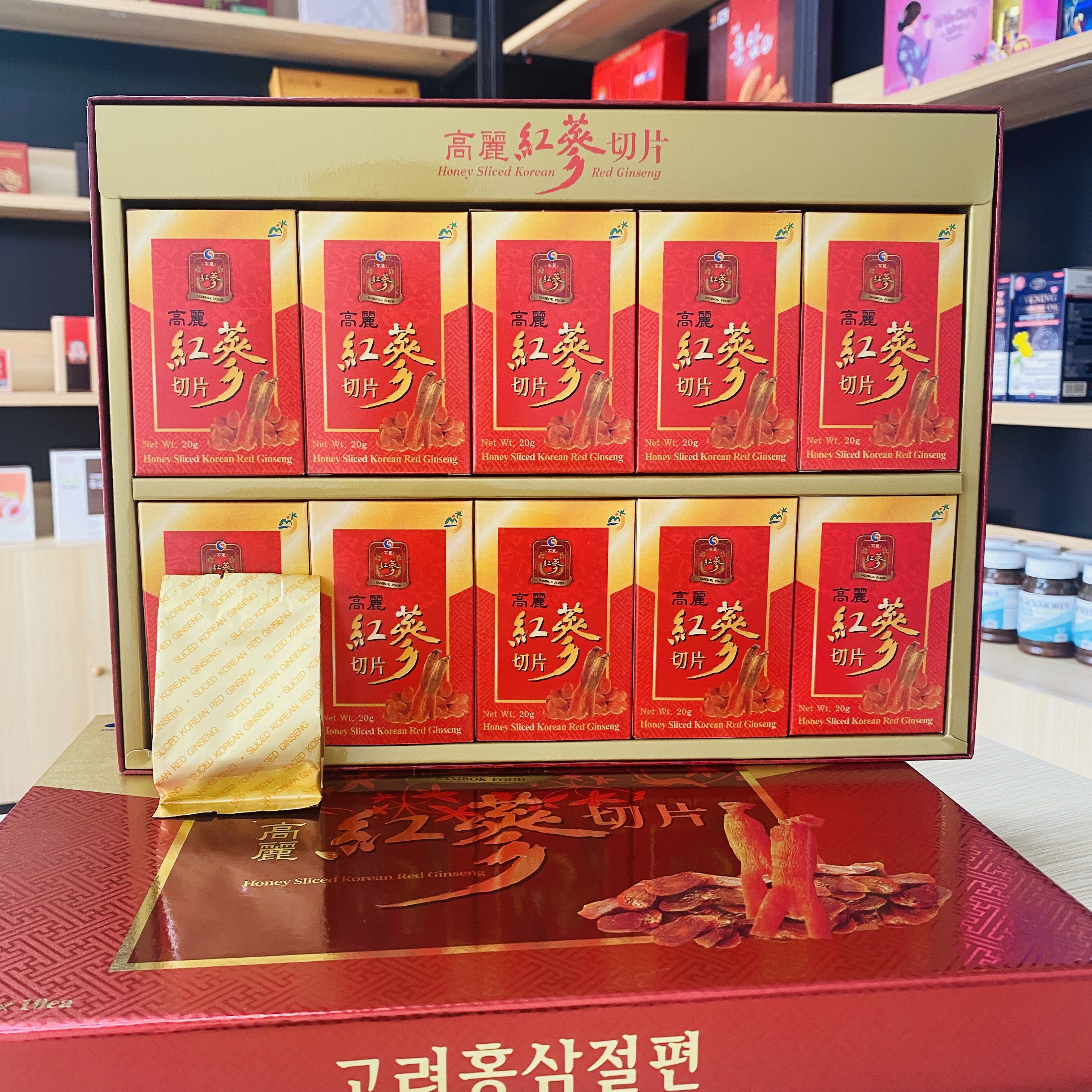 Hồng Sâm Lát Tẩm Mật Ong Sambok Hàn Quốc 200g