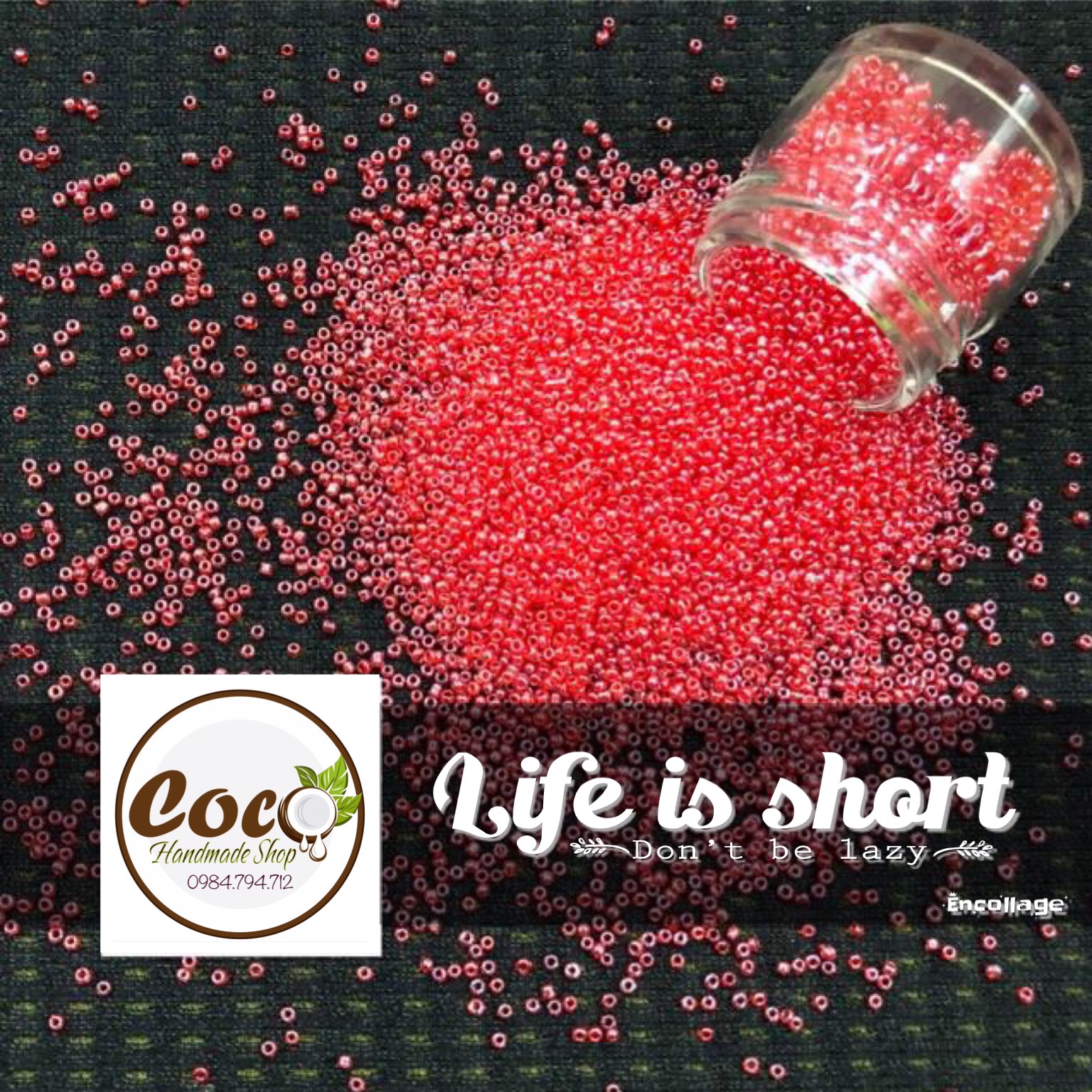 [HCM]100gr Hạt Cườm Tấm Nhí 2mm