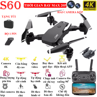 TẶNG TÚI ĐỰNG + BỘ 2 PIN - Flycam mini 4K, Flycam 4k giá rẻ thumbnail