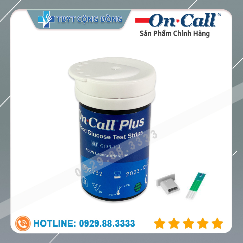 Que Thử Đường Huyết Acon On-Call Plus ( 25 Que Và 50 Que )