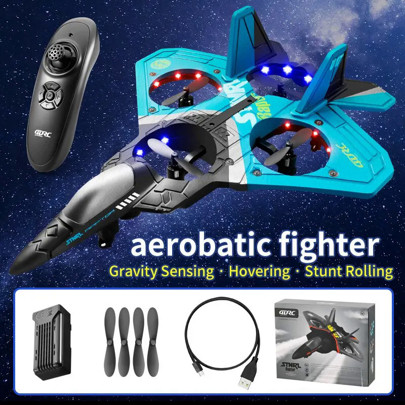 V17 RC điều khiển từ xa máy bay 2.4G điều khiển từ xa máy bay chiến đấu sở thích máy bay tàu lượn máy bay EPP bọt đồ chơi RC trẻ em Quà tặng
