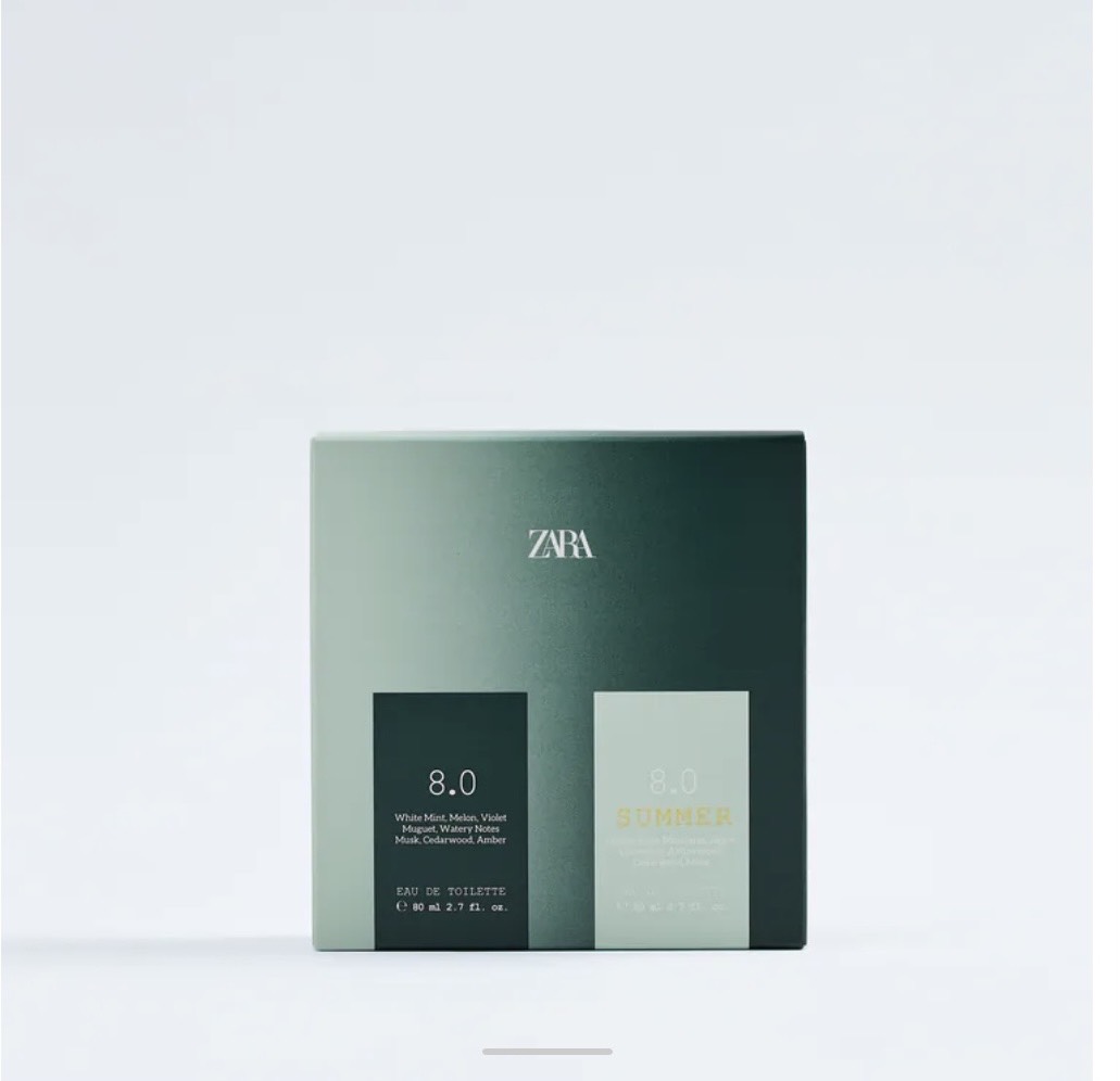 [HCM]SET NƯỚC HOA ZARA 8.0 + 8.0 SUMMER EDT 80 ML (2.7 FL. OZ).