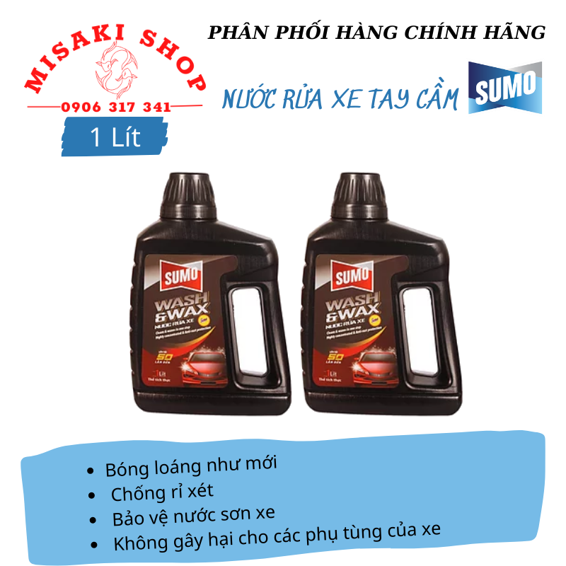 [HCM]Combo 2 Nước Rửa Xe SUMO 1 Lít | MISAKISHOP