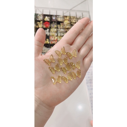 Charm bướm đá đính móng trang trí nail