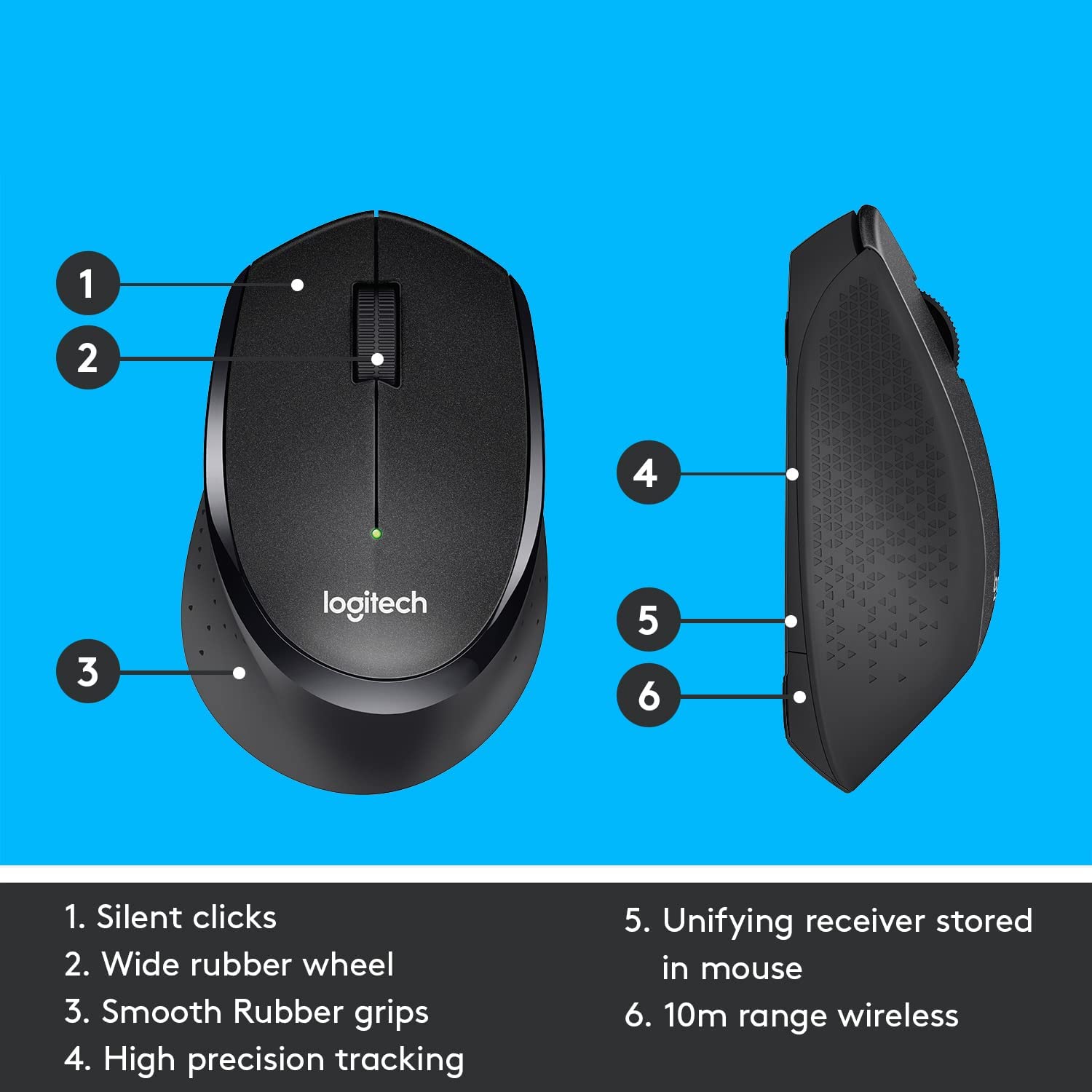 [HCM]Chuột quang không dây Logitech M331 (đen) - Hãng Phân phối chính thức