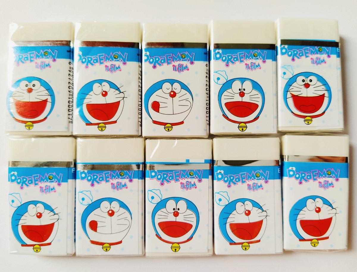 Gôm Doraemon - Hộp 30 cục/ hoặc lẻ 10 cục  trắng,dày, mềm 6136