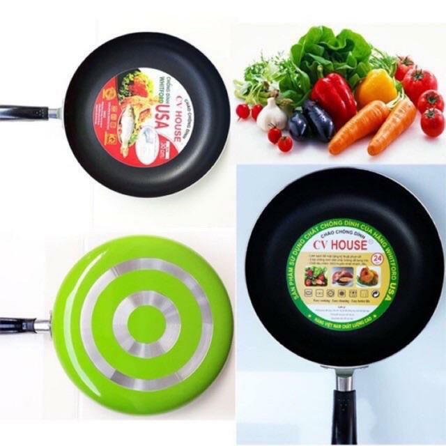 Chảo chống dính HAPPY 28 cm cao cấp màu xanh lá