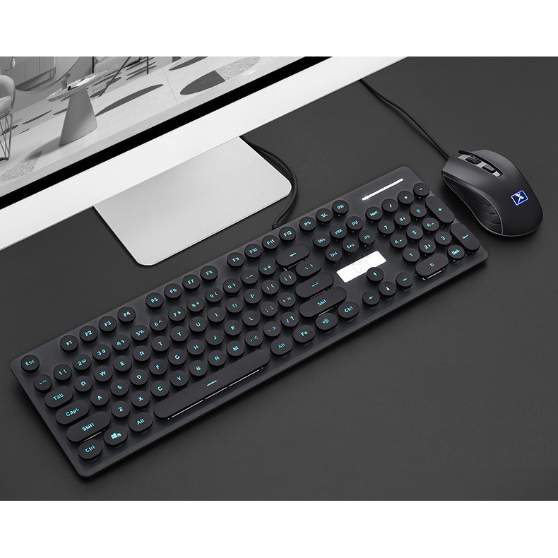 Bàn phím chuột ️FREESHIP️ Phím chuột có dây cao cấp - Combo bàn phím chuột có đen led siêu đẹp N518