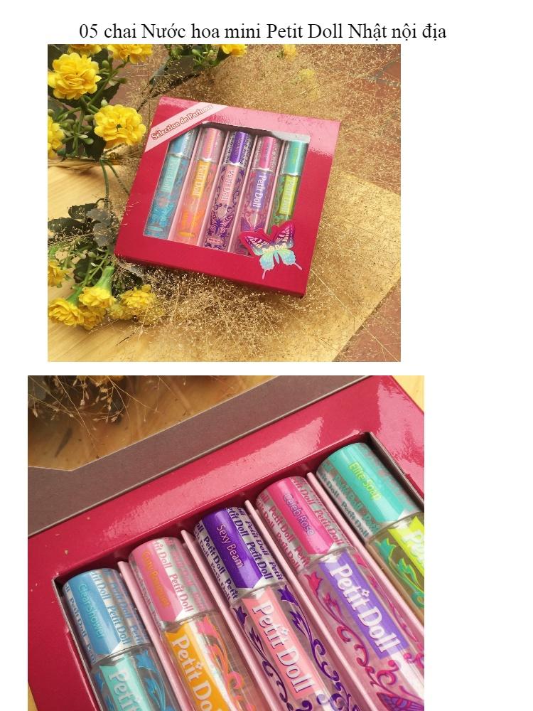 Set 5 chai nước hoa mini Peptit Doll (Nội địa Nhật Bản) 5x5ml