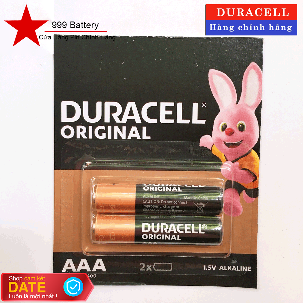 1 vỉ pin đũa AAA Duracell Alkaline (1 vỉ 2 viên) chính hãng