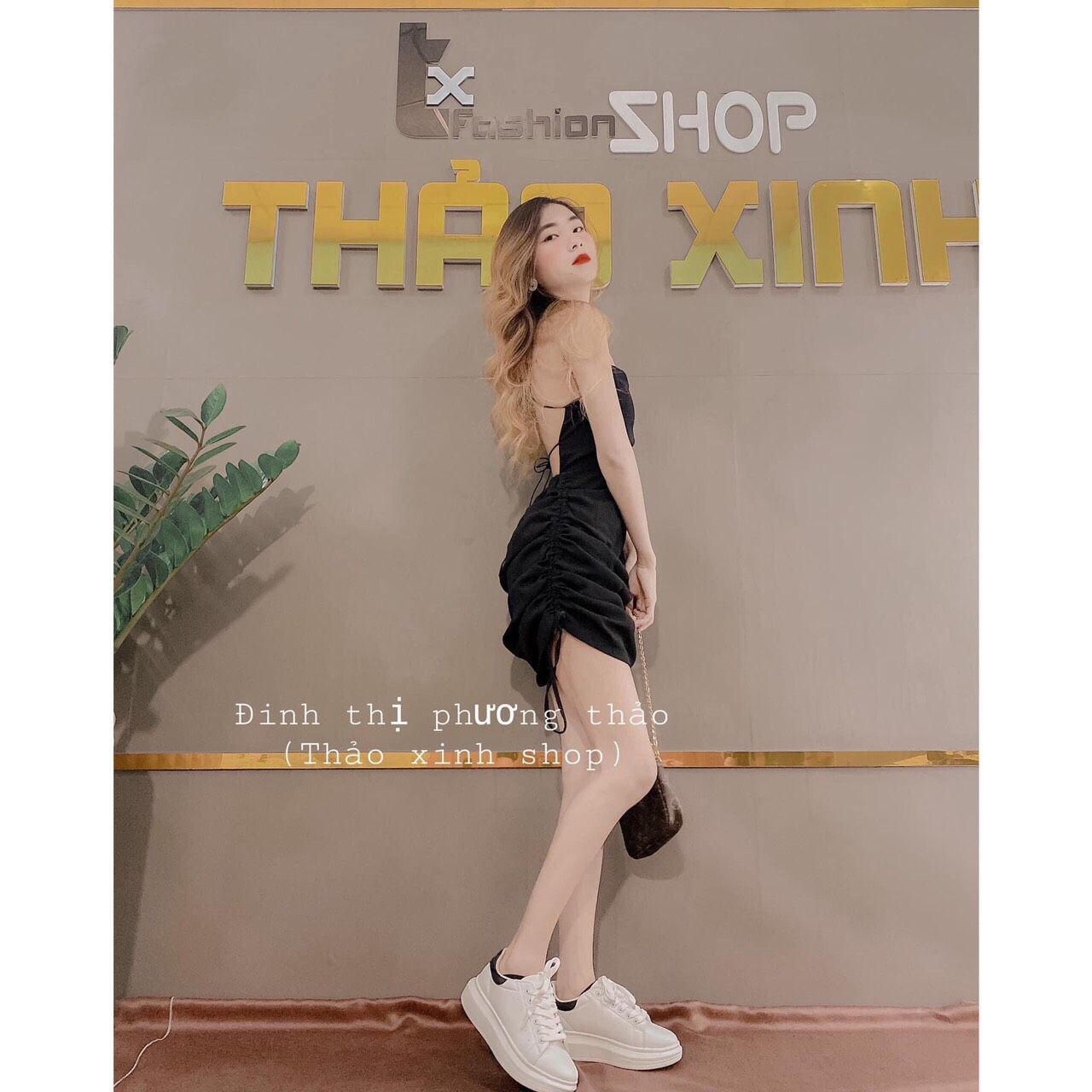 [HCM]Đầm đan chéo dây hở lưng quyến rũ