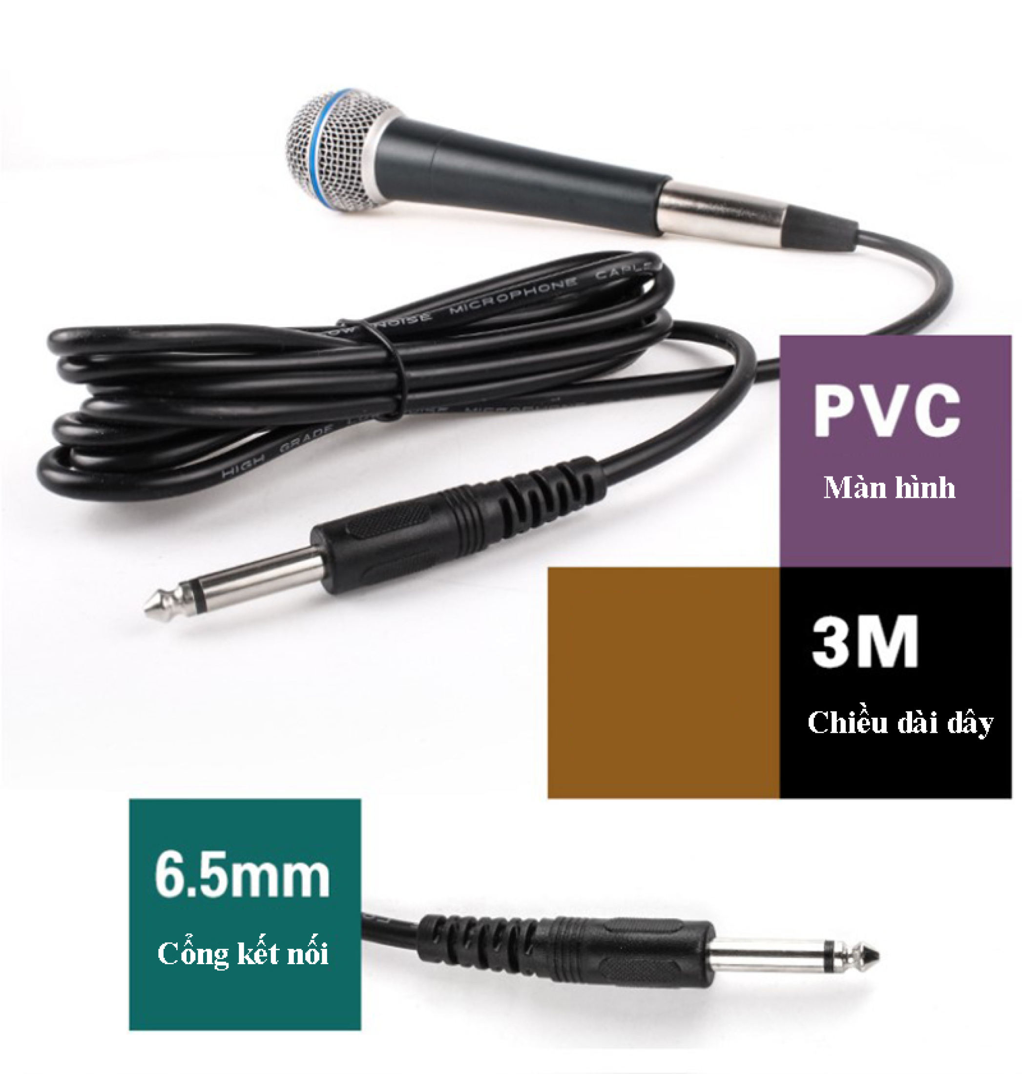 Micro Karaoke có dây chống hú, Micro có Shure YS-58