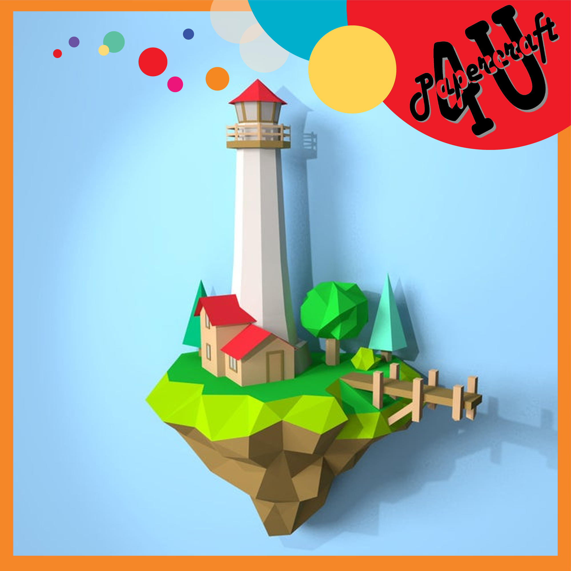 Mô hình giấy 3D treo tường: Ngọn hải đăng