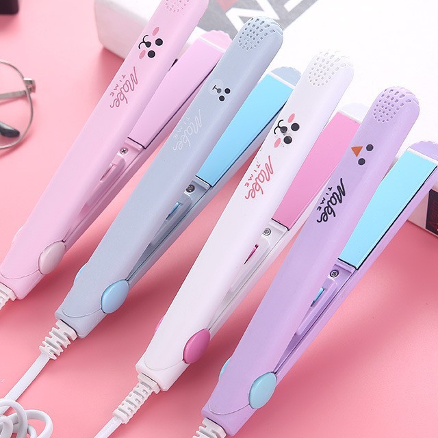 Máy Ép Tóc Mini Hình Thú - Máy Là Tóc, Uốn Duỗi Kẹp Tóc Đa Năng