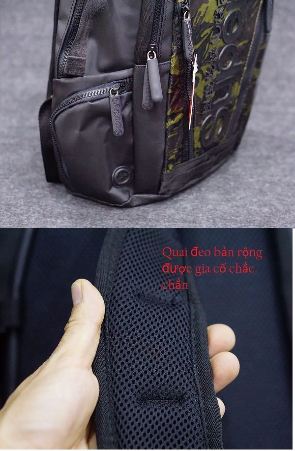 [HCM]Balo đựng laptop đi làm  Su-per-dry (đen Camo).