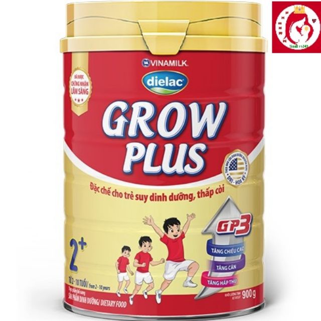 Sữa Bột Dielac Grow Plus Đỏ 1+,2+. 900g Vinamilk (Date 2021)(Số 1. 900g)