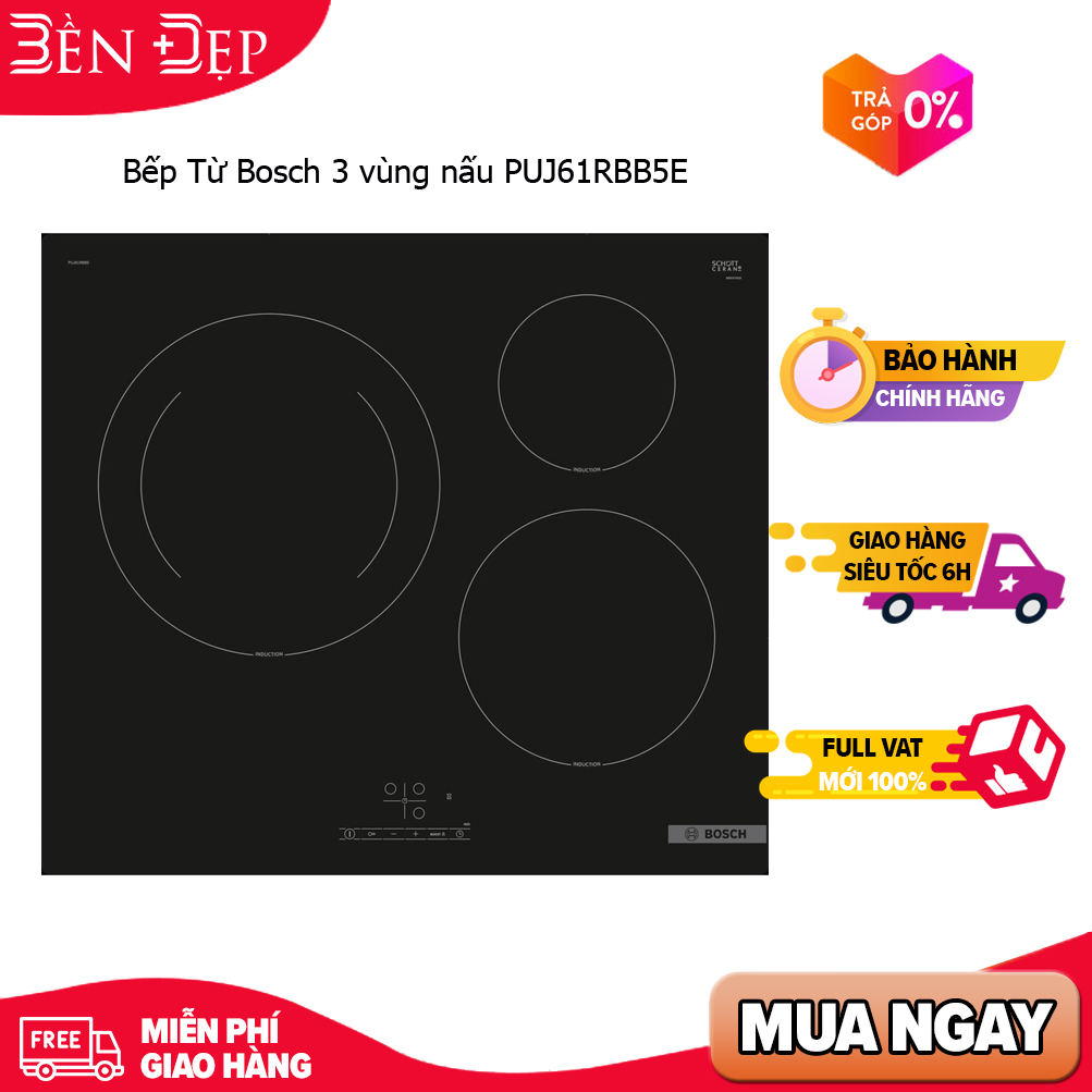 Bếp từ bosch 3 vùng nấu puj61rbb5e