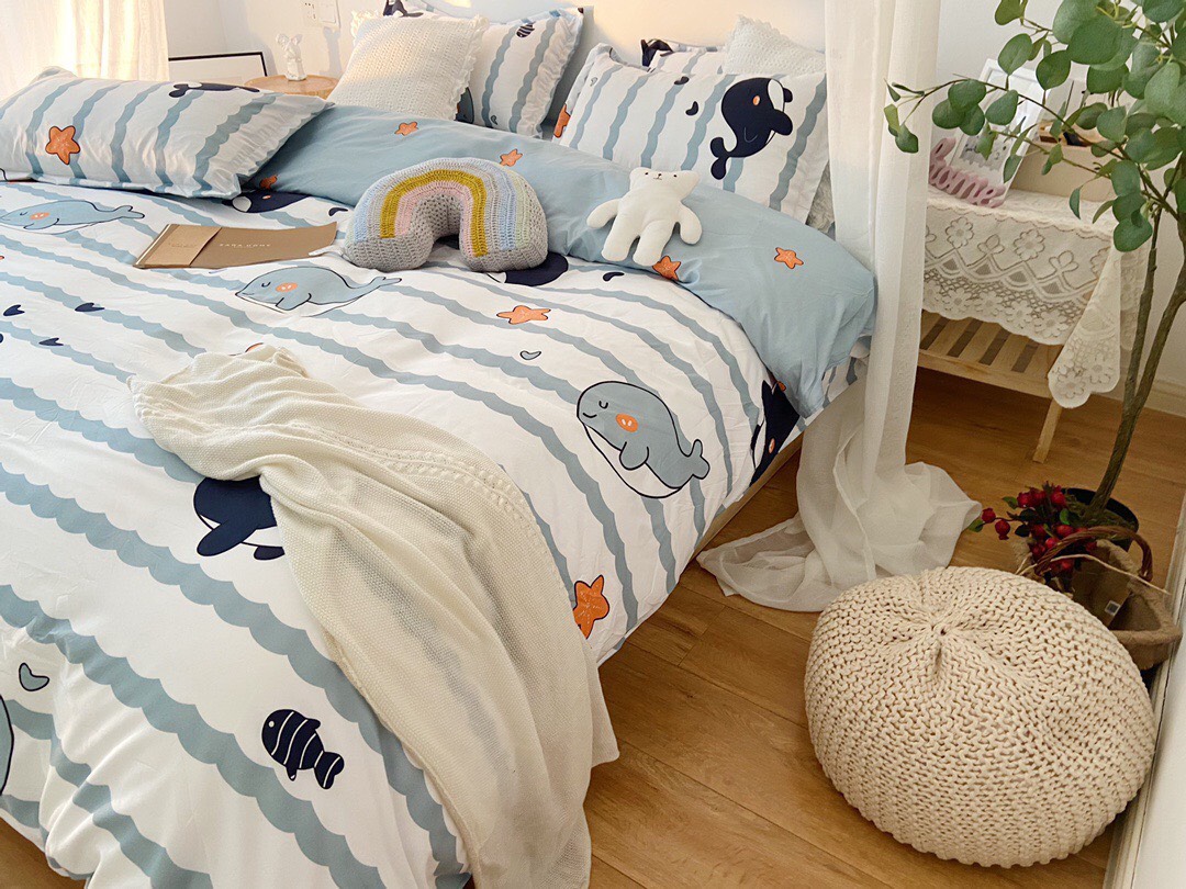 Set chăn ga gối Cotton Poly Hàn quốc O18