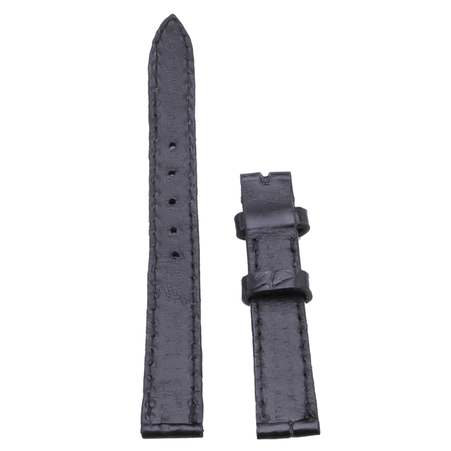 Dây đồng hồ da cá sấu size 12 - 14 màu đen TH8226