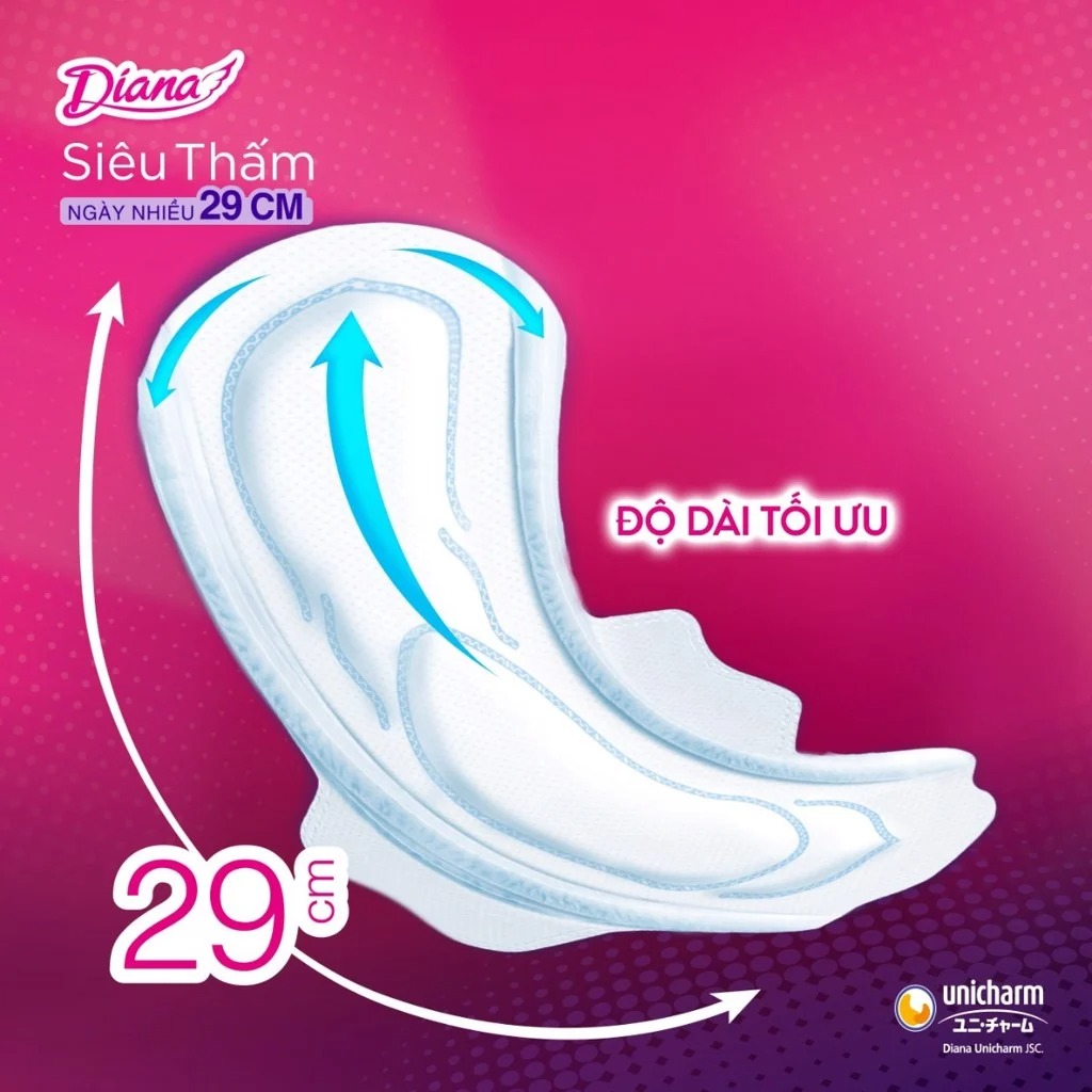 Băng Vệ Sinh Diana Siêu Thấm Siêu Mỏng Cánh - 8 Miếng (Che tên sản phẩm khi giao hàng)