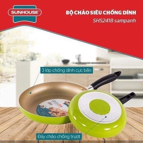 Chảo chống dính Sunhouse 18-24cm