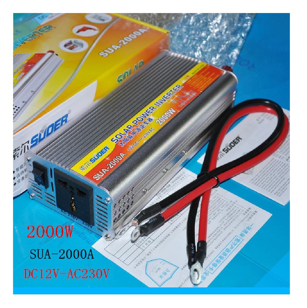Bộ đổi điện 2000W 12V Sang 220V SUOER SUA - 2000A