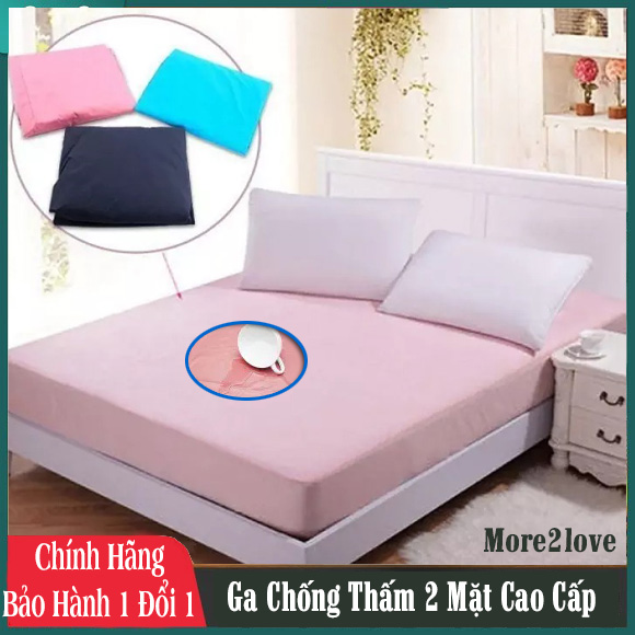 Ga Chống Thấm 1M8 - Sử Dụng Vải Polyeste và Được Tráng Thêm Một Lớp Cao Su Mỏng Để Chất Lỏng Không Thể Thấm Xuống Phía Dưới Đệm - Ga Chống Thấm Loại Tốt, Ga Chống Thấm Cho Người Già, Ga Chống Thấm 1 Màu - More2Love