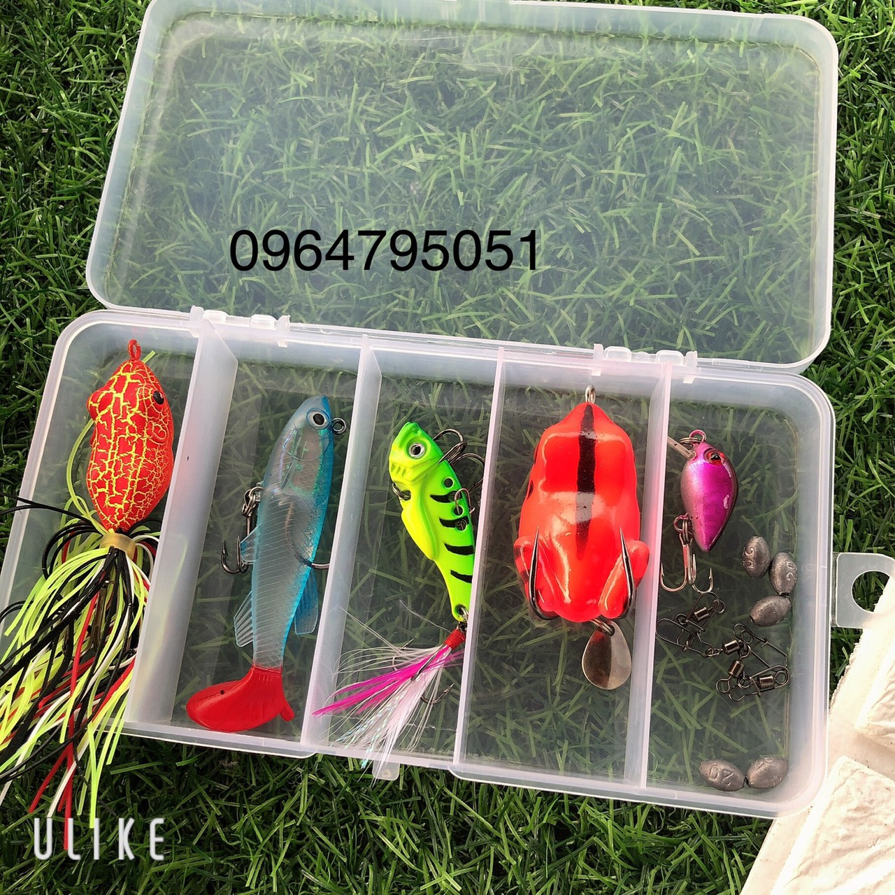 Bộ 5 con mồi câu lure - chuyên  câu các lóc .sộp .rô phi
