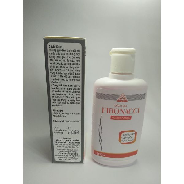 Fibonacci 100ml tắm gội gàu nấm