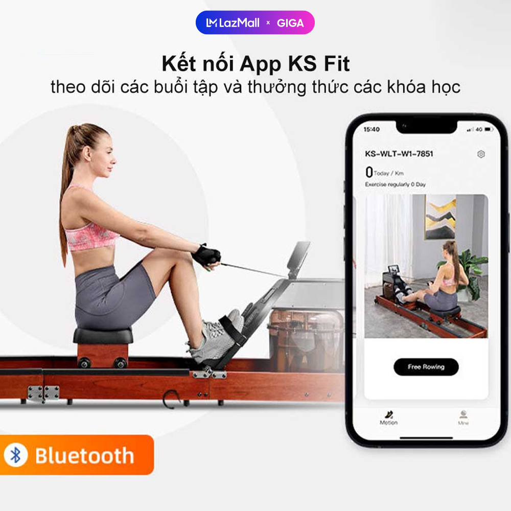 [ Hỏa tốc HN - HCM ]  Máy chèo thuyền gấp gọn KingSmith WR1F
