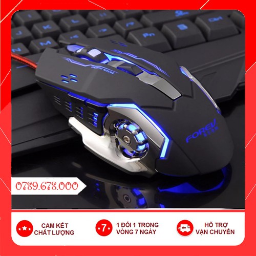 Chuột game thủ FOREV FV-502 cực bền thiết kế độc lạ có LED nhiều màu