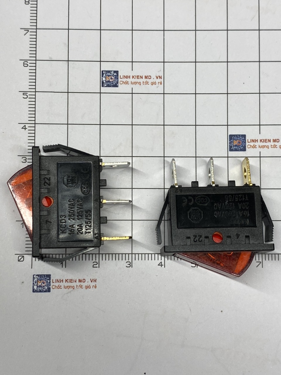 Công tắc nguồn KCD4 16A/30A / Công tắc KCD3 16A