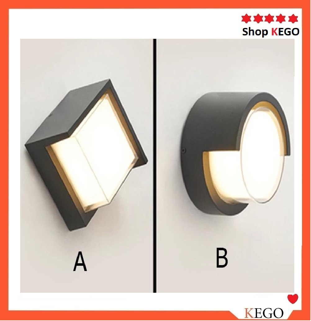 Đèn Led treo tường gắn tường ngoài trời trong nhà (Vuông, Tròn)
