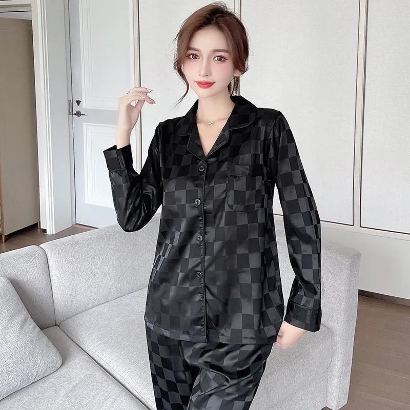 bộ pijama tay dài- quần dài chất lụa lụa gấm
